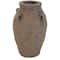 15.5" Dark Brown Ceramic Handmade Textured Vase